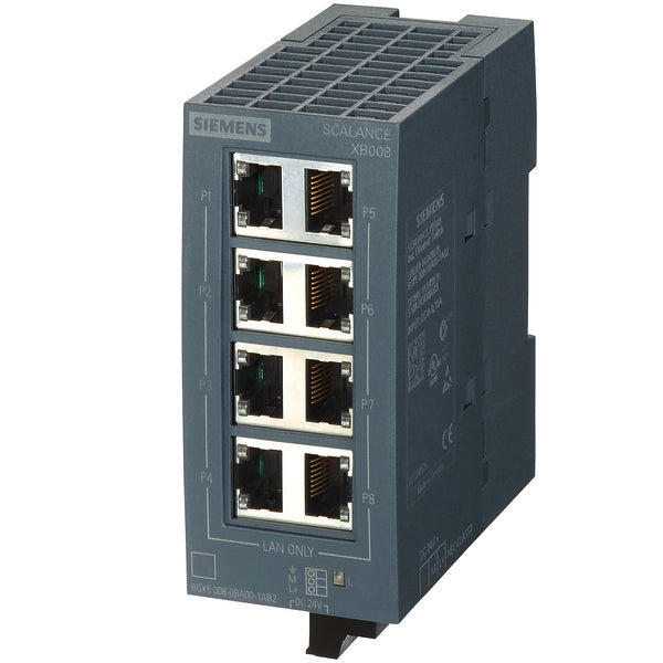 6GK5008-0BA00-1AB2 | Siemens SCALANCE XB008 Unmanaged Ethernet Switch