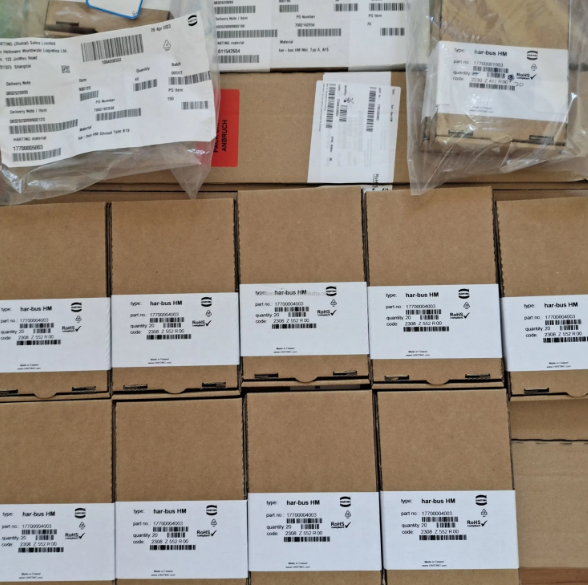 HARTING 19340100732 24B low structure double lock top outlet flying wire base 1xM32